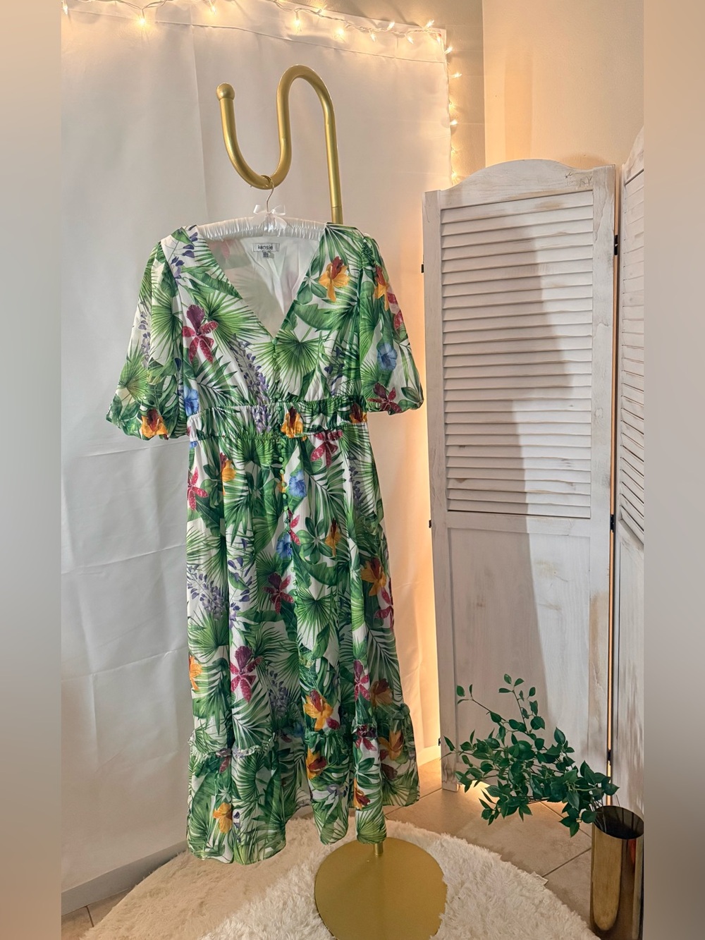 Kensie Tropical Floral Maxi Dress Size 14